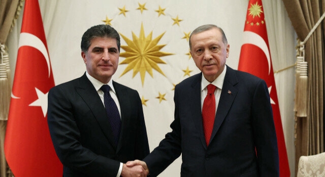 Cumhurbaşkanı Erdoğan IKBY Başkanı Barzani'yi kabul etti