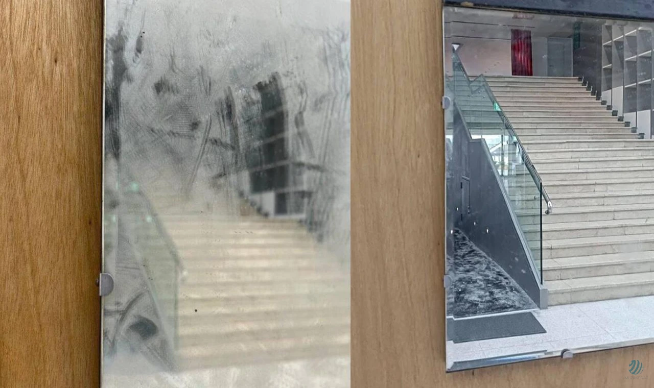 Temizlik görevlisi sanat eserini kirli ayna sanıp sildi