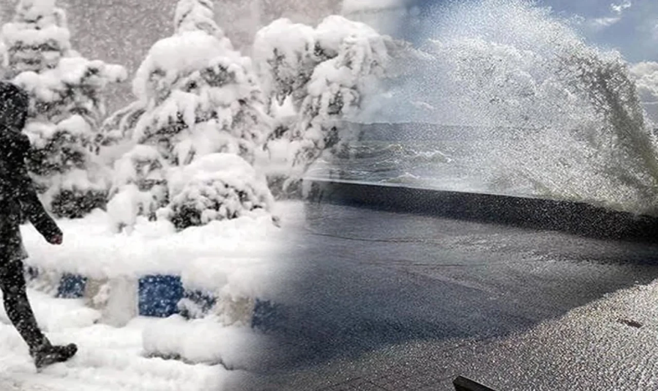 Doğu’da yoğun kar, kıyılarda kuvvetli rüzgar