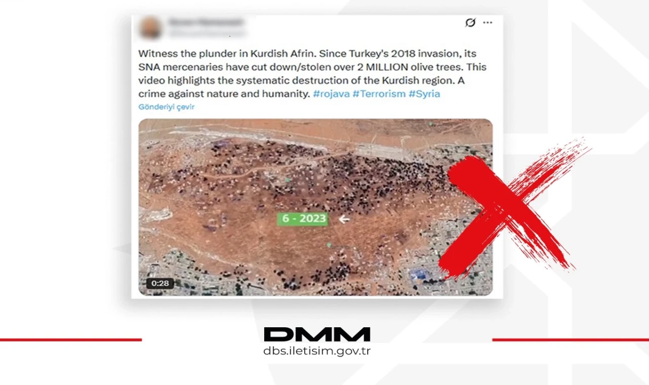 Afrin’de 2 milyon zeytin ağacı kesildi iddiasına İletişim’den yanıt