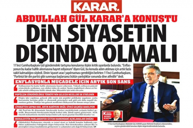 Sayın Abdullah Gül'ün Hatırlattıkları