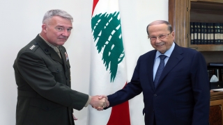 Lübnan Cumhurbaşkanı Avn, ABD Merkez Kuvvetler Komutanıyla askeri iş birliğini görüştü
