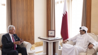 BM 75. Genel Kurul Başkanı Bozkır, Katar Emiri ile görüştü