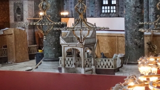 Ayasofya Camisi’nde Serafim Meleği figürü, vaiz kürsüsü ve mahfil yeniden gün yüzüne çıktı