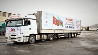 Türkiye Diyanet Vakfının gönderdiği 6 tır insani yardım Azerbaycan’a ulaştı
