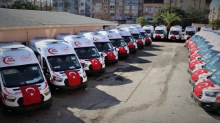 Sağlık Bakanlığınca Mersin’e gönderilen 24 ambulans kente ulaştı