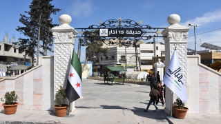 Suriye’nin kuzeyindeki Bab ilçesinde ”15 Mart Parkı” açıldı