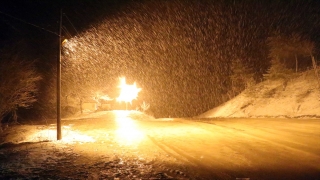 Karabük’ün yüksek kesimlerinde kar yağışı etkili oluyor