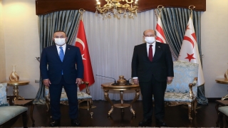 KKTC Cumhurbaşkanı Tatar, Dışişleri Bakanı Çavuşoğlu’nu kabul etti