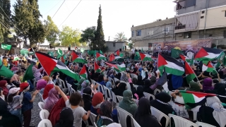 Lübnan’da Filistinli mülteciler Gazze Şeridi’nin İsrail’in saldırıları karşısındaki başarısını kutladı