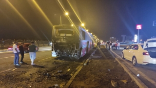 Diyarbakır’da seyir halindeki yolcu otobüsünde yangın çıktı