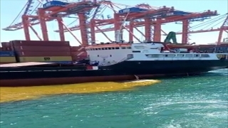 Denizi kirlettiği belirlenen gemiye 1 milyon 355 bin lira ceza kesildi