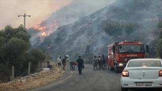 Milas’taki yangını kontrol altına alma çalışmaları sürüyor