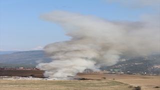 Karabük’te katı atık depolama sahasında çıkan yangına müdahale ediliyor