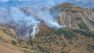 Tunceli’de örtü yangınlarından zarar gören alanlar havadan görüntülendi
