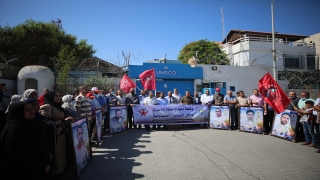 Gazze Şeridi’nde İsrail hapishanelerindeki Filistinli tutuklular için destek gösterisi