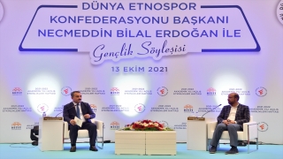 Dünya Etnospor Konfederasyonu Başkanı Bilal Erdoğan, Çorum’da söyleşiye katıldı: