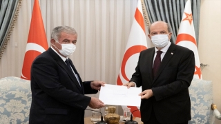 KKTC Cumhurbaşkanı Tatar, Meclis Başkanı Sennaroğlu ve Başbakan Saner’i kabul etti