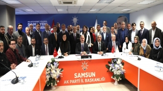 Ulaştırma ve Altyapı Bakanı Karaismailoğlu, AK Parti Samsun İl Başkanlığı’nda konuştu