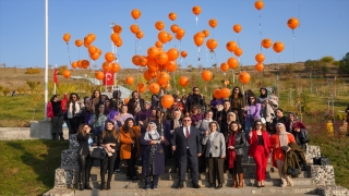 Diyarbakır’da kadınlar şiddete karşı turuncu balon uçurdu
