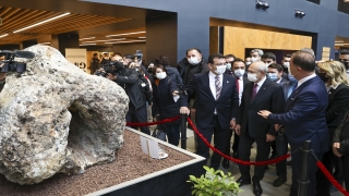 CHP Genel Başkanı Kılıçdaroğlu, Beylikdüzü’nde 23 milyon yıllık ağaç fosilini inceledi