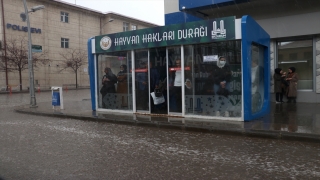 Erzurum’da etkili olan sağanak sürücüler ve yayalara zor anlar yaşattı