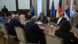 Sırbistan Cumhurbaşkanı Vucic, Almanya’nın Özel Temsilcisi Sarrazin’i kabul etti