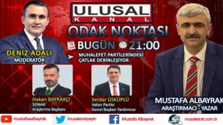 Başyazarımız Mustafa Albayrak bu akşam saat 21:00'de Ulusal Kanal'da