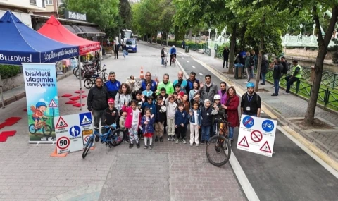 Eskişehir’de yollar bisikletlerin