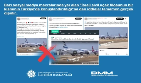 İletişim’den ”İsrail Uçakları Türkiye’de” iddialarına yalanlama!