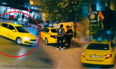 Drift yapan taksici yakalandı! Ehliyete el, araca men!