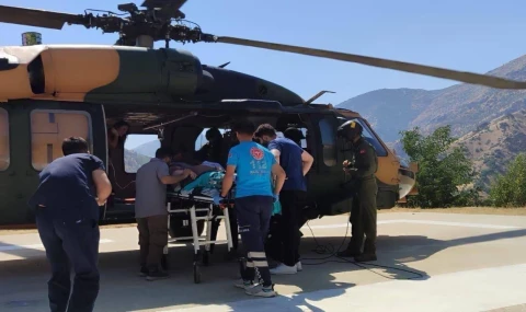 TSK helikopteri, Şemdinli’deki vatandaşın hizmetinde