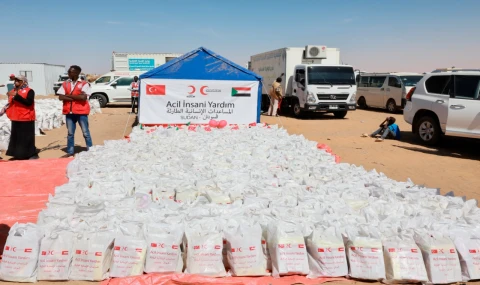 Türk Kızılay’dan Sudan’da yerinden edilenlere gıda katkısı