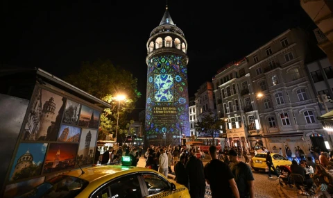 Galata Kulesi'nde kültürel miras için farkındalık gösterisi