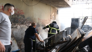 Edirne’de mobilya deposunda çıkan yangın maddi zarara neden oldu