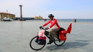 Bisikletli gezgin Cumhuriyet’in 97. yıl dönümü anısına Ankara’ya gidiyor