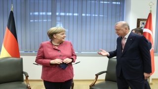 Cumhurbaşkanı Erdoğan, Almanya Başbakanı Merkel ile bir araya geldi