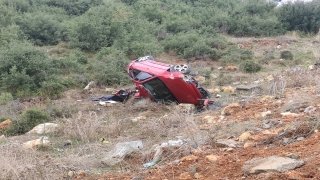 Başakşehir’de otomobilin şarampole devrilmesi sonucu 2 kişi yaralandı