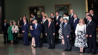 Cumhurbaşkanı Erdoğan, İspanya Başbakanı Sanchez’in NATO liderleri onuruna verdiği yemeğe katıldı