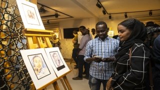 Hartum Yunus Emre Enstitüsü’nde ”Kadınların rengi” resim sergisi açıldı