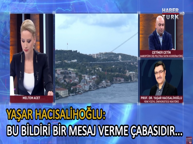 Yeni Yüzyıl Üniversitesi rektörü Yaşar Hacısalihoğlu'ndan Generallerin bildirisine sert tepki